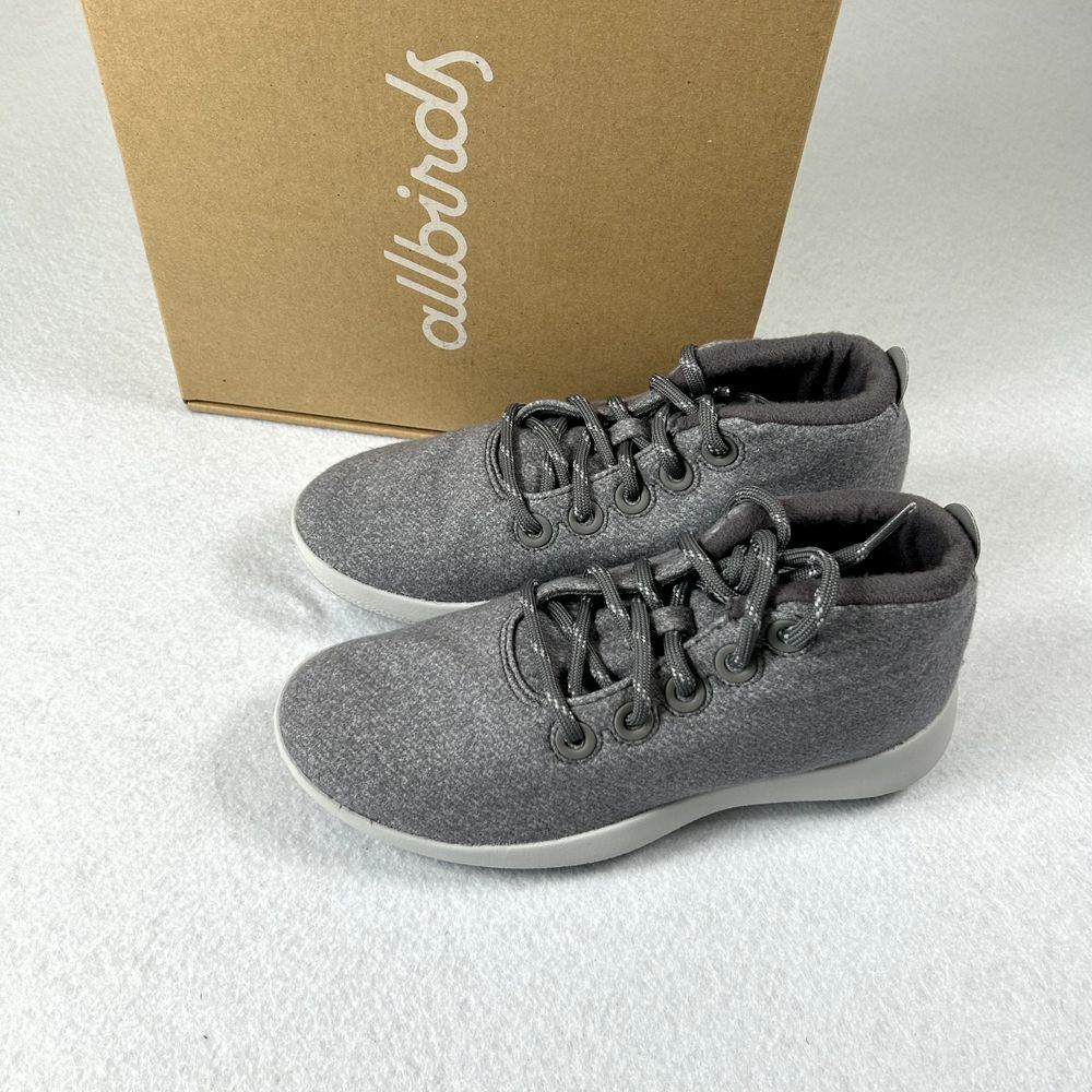 Allbirds Wool Runner Up Mizzle Sneakers Women Size 8 Medium Light Grey Shoes NWB